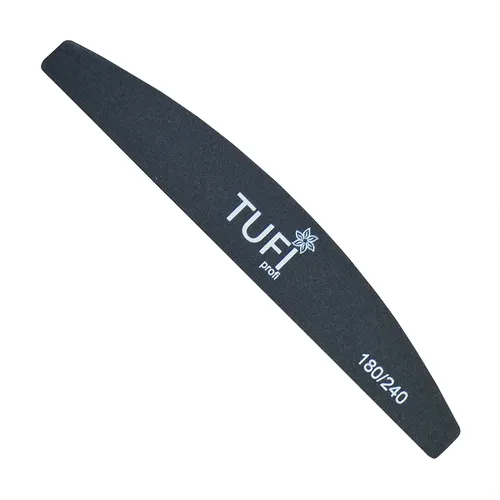 Half-round nail file TUFI profi  PREMIUM black 180/240, 17.8 cm 1 pc (0122156)