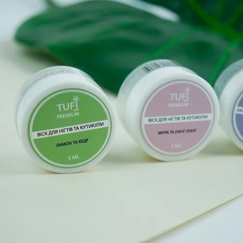 Wax for nails and cuticles TUFI profi PREMIUM myrrh and ylang ylang for Japanese manicure 5 ml (0120733)