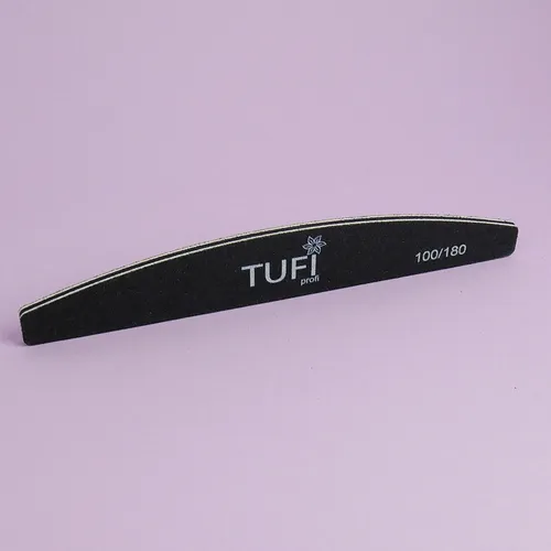 Пилка для ногтей TUFI profi Полукруг Черная 100/180 грит 17.8 см 1 шт (0122153)