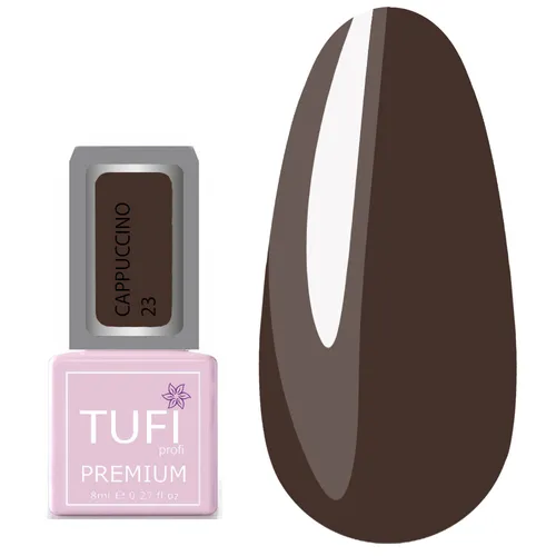 Gel polish TUFI profi  PREMIUM  Cappuccino  23 Milk chocolate 8ml (0121251)