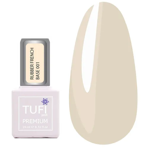 TUFI profi PREMIUM RUBBER FRENCH BASE 001 Baked milk 15 ml