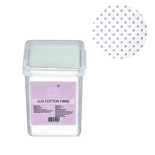 Lint-free wipes TUFI profi  PREMIUM  LUX Cotton Fibre Perforated 5x5 cm 200 pcs (0096484)