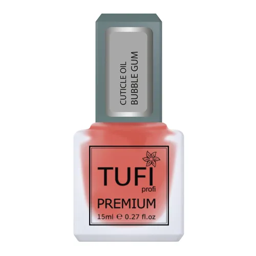 Cuticle oil TUFI profi PREMIUM with brush bubble gum 15 ml (0104192)