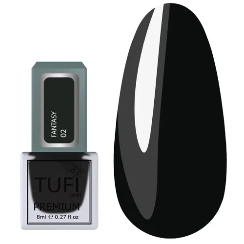 Decorative nail polish TUFI profi PREMIUM Fantasy 02 black 8 ml