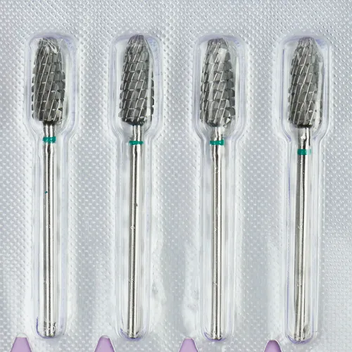 Фреза для маникюра TUFI profi Пламя H0615P-C твердосплавная зеленая