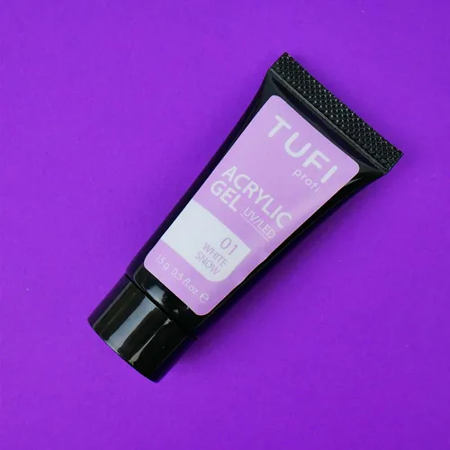 Acrylic gel TUFI profi  PREMIUM  01 White snow 15 g (0098908)