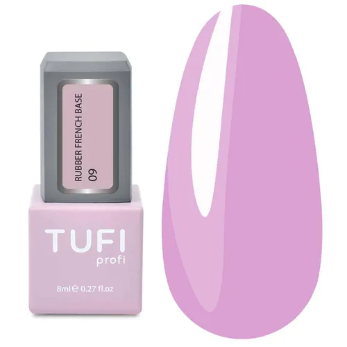 TUFI profi PREMIUM RUBBER FRENCH BASE 009 Cold rose 8 ml (0123395)