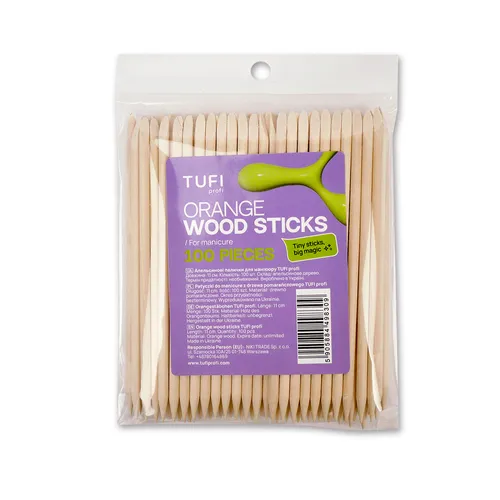 Апельсиновые палочки для маникюра TUFI profi 11 см 100 шт (0328660)