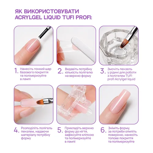 Рідина для роботи з полігелем / акрилгелем TUFI profi AcrylGel Liquid 100 мл (0332281)